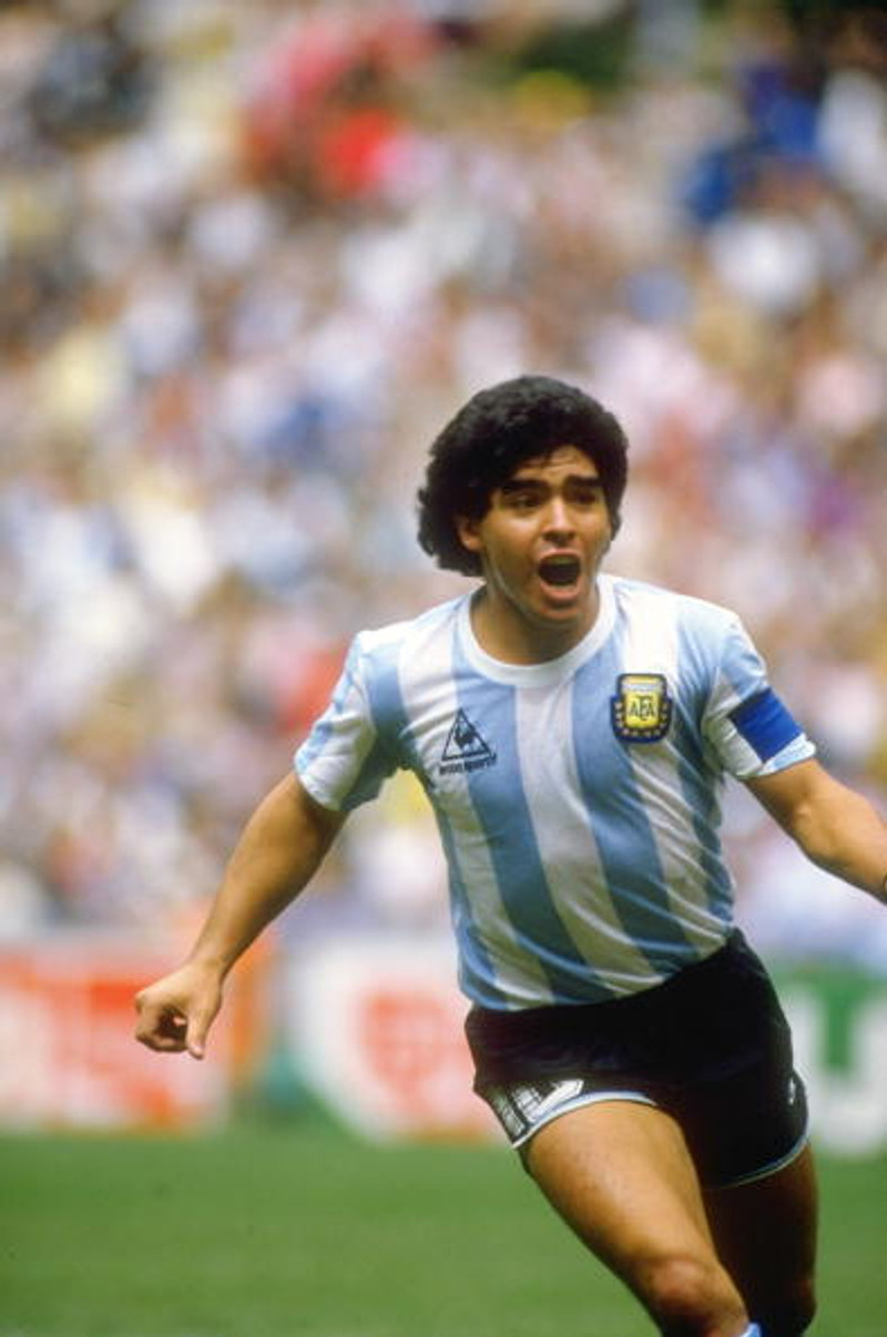 Diego Maradona var magnaður á mótinu og leiddi Argentínu til sigurs í Mexíkó