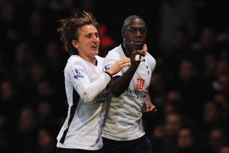 Modric og King fagna marki á sínum tíma.