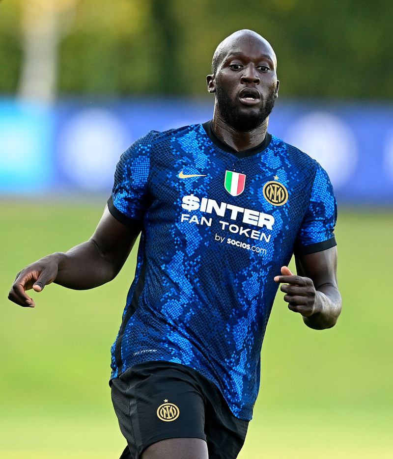 Lukaku í æfingaleik með Inter í síðustu viku.