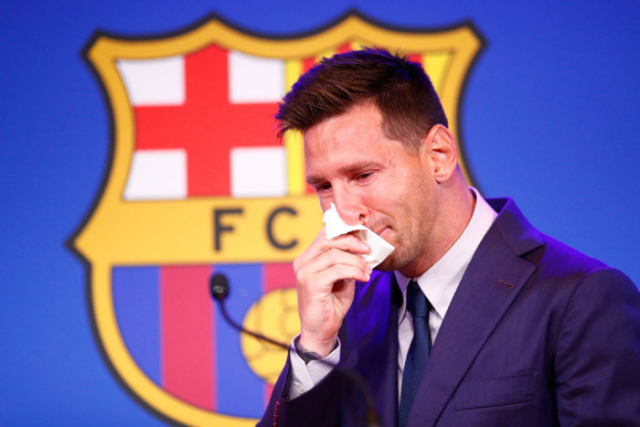 Lionel Messi kvaddi Barcelona með tárin í augunum