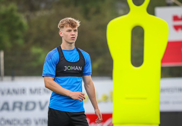 Á landsliðsæfingu síðasta haust.