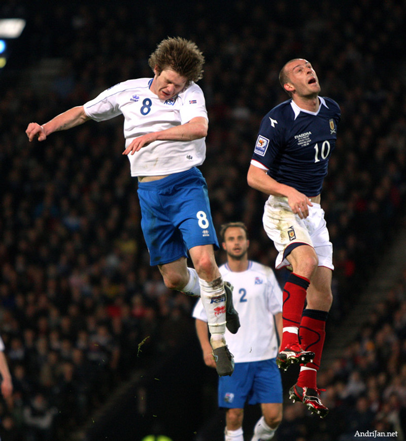 Allir með á æfingu Íslands á Hampden Park