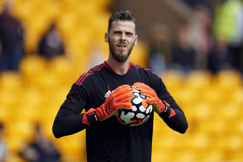 David de Gea varði víti. Ekki oft sem hann gerir það.