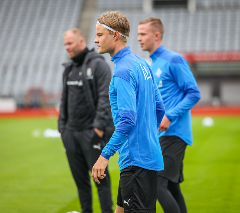 Myndaveisla frá æfingu Íslands í gærmorgun