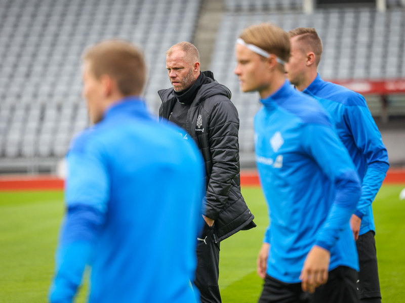 Myndaveisla frá æfingu Íslands í gærmorgun
