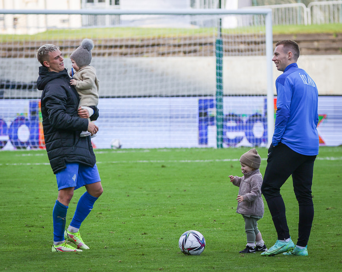 Eftir leikinn gegn Norður-Makedóníu.