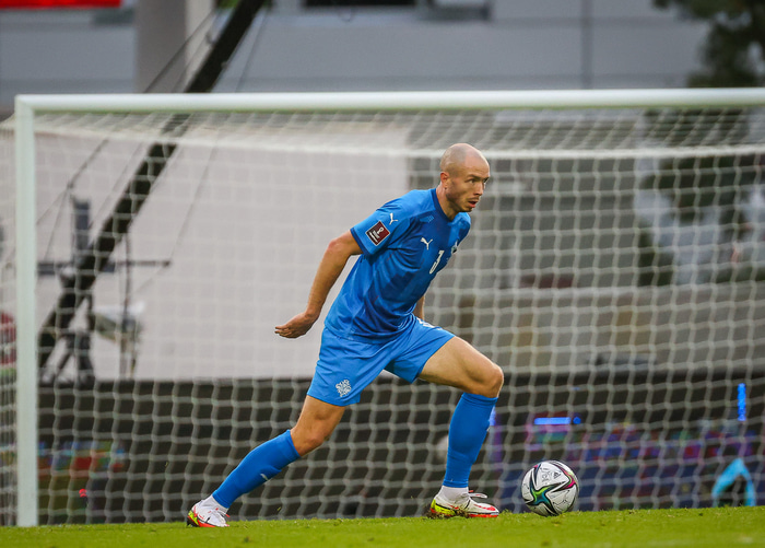 Jón Guðni í leiknum gegn Þýskalandi með landsliðinu fyrr í þessum mánuði.