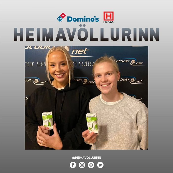 Guðrún Elísabet leikmaður Aftureldingar og Rebekka Sverrisdóttir leikmaður KR eru gestir Heimavallarins