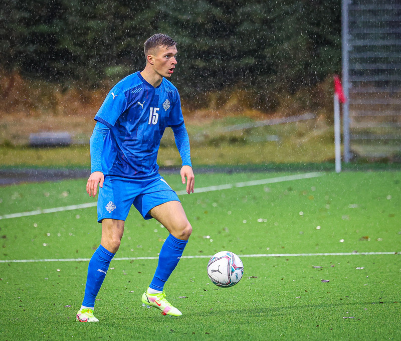 Í leik með U21 landsliðinu
