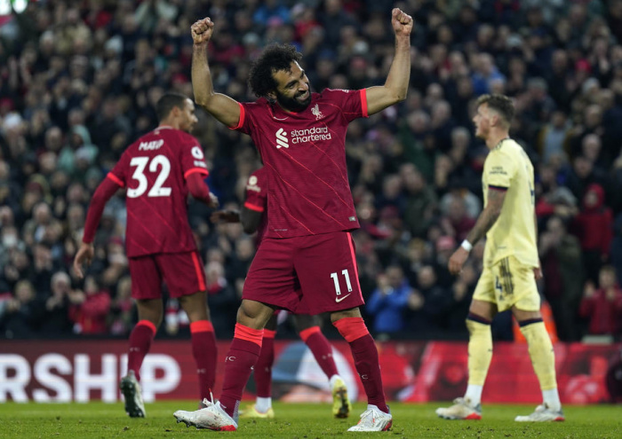 Mohamed Salah skoraði þriðja mark Liverpool