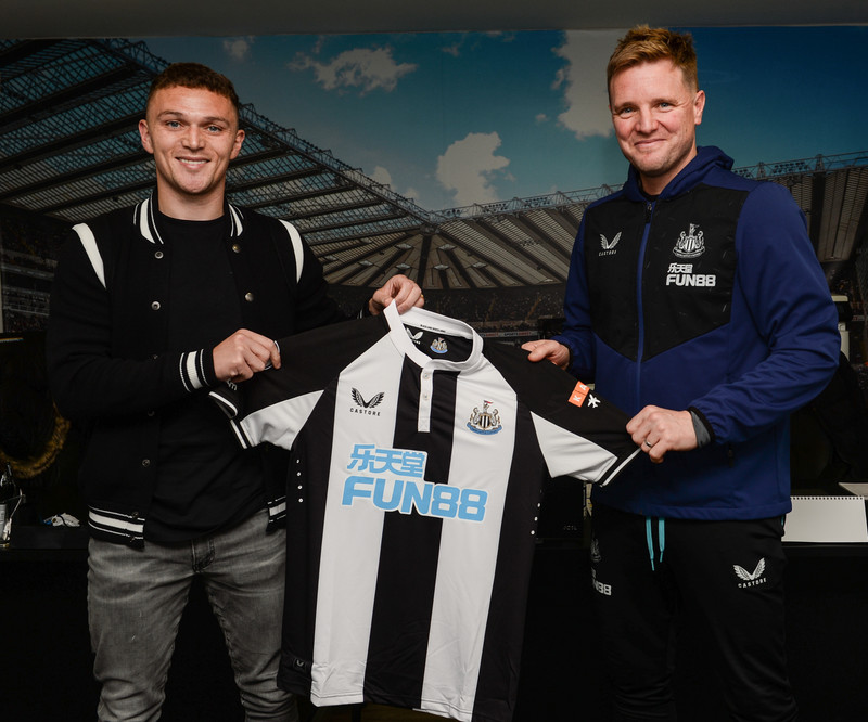 Kieran Trippier og Eddie Howe.