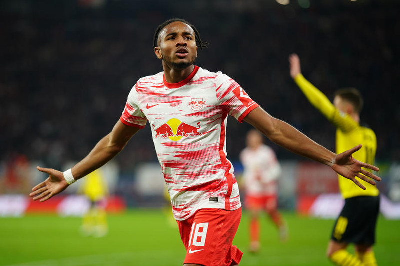 Christopher Nkunku skoraði að sjálfsögðu fyrir Leipzig