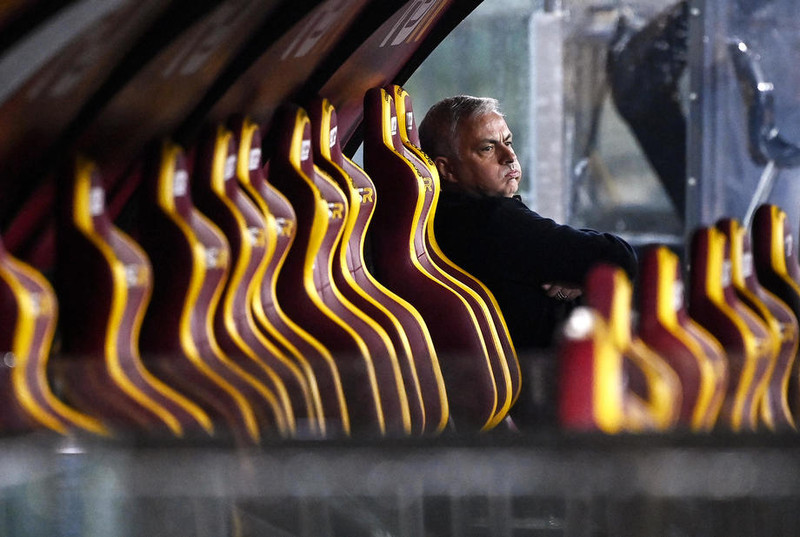 Jose Mourinho var þungur á brún í leikslok