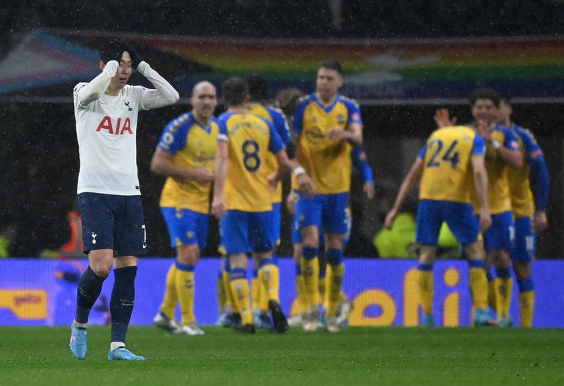 Þarna var allt í blóma hjá Southampton, myndin er frá 2-3 sigri á Spurs í febrúar.