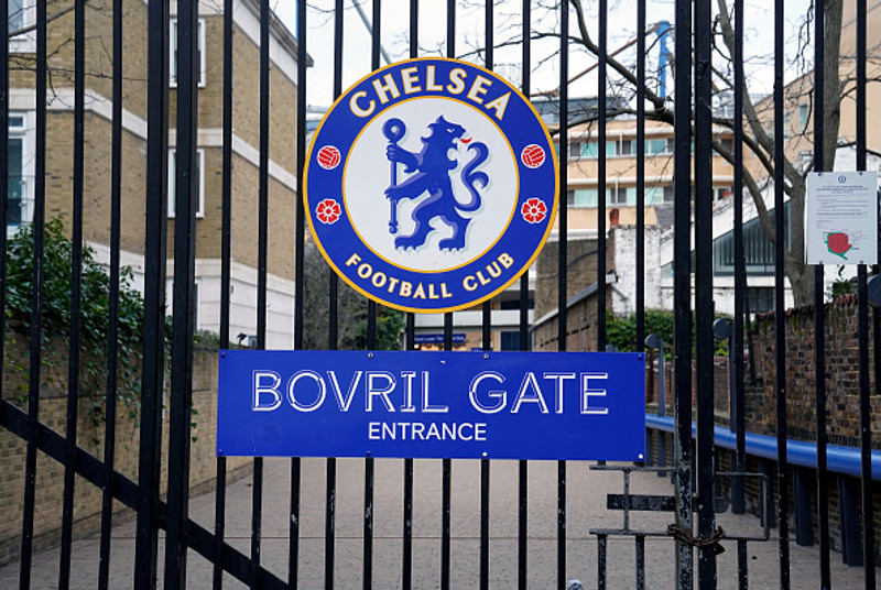 Bovril Gate inngangurinn að höfuðstöðvum Chelsea.