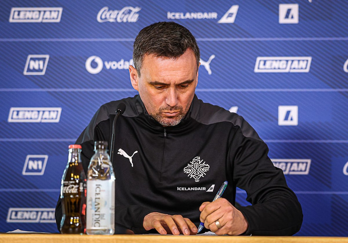 Arnar Þór Viðarsson, landsliðsþjálfari.