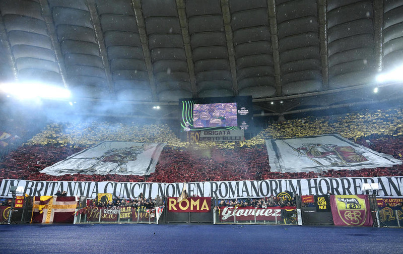 Stuðningsmenn Roma.