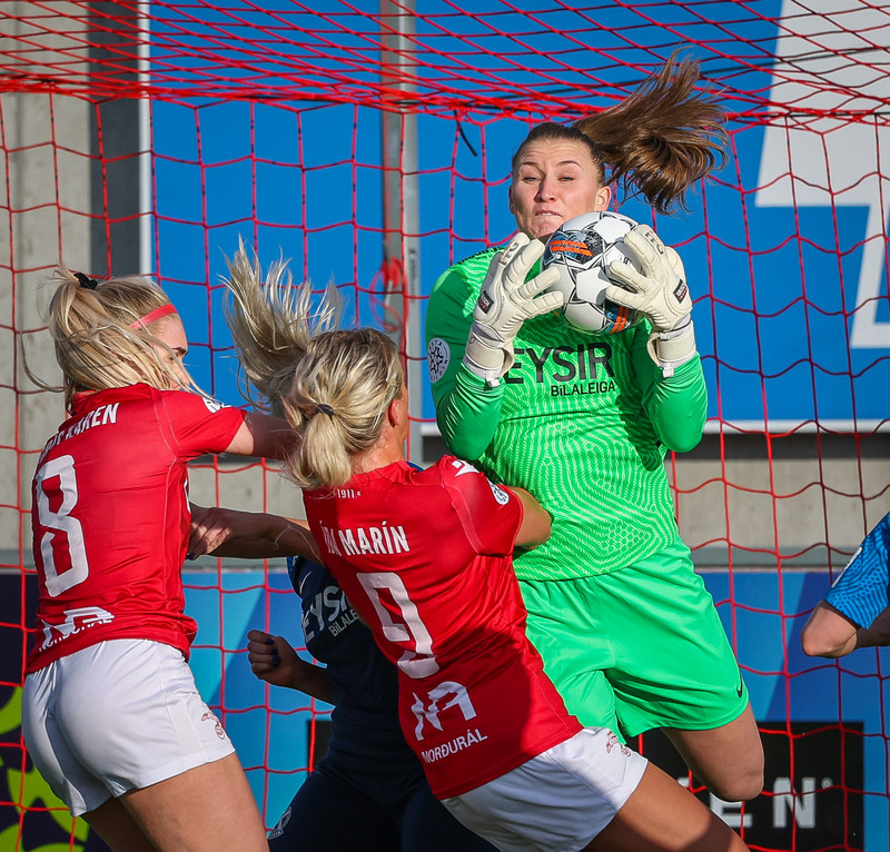Samantha átti góðan leik í marki Keflvíkinga