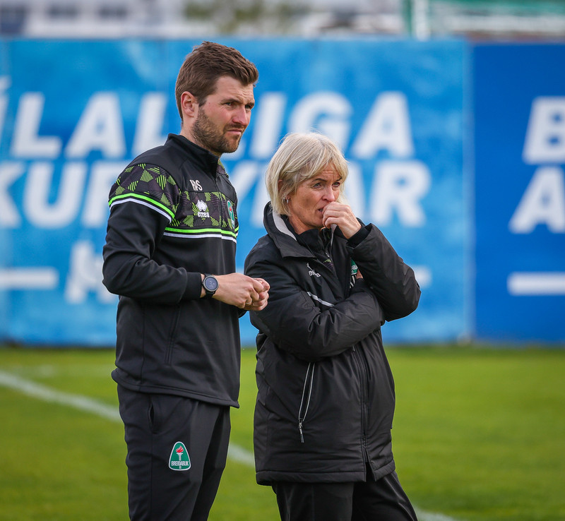 Hilmar Þór og Kristrún Lilja, þjálfarar Augnabliks.