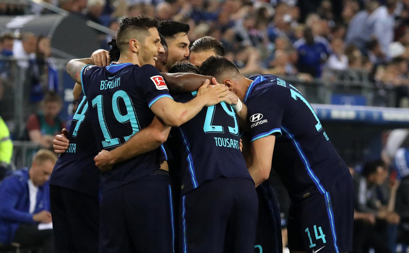 Þýskaland: Hertha bjargaði sér með sigri á útivelli