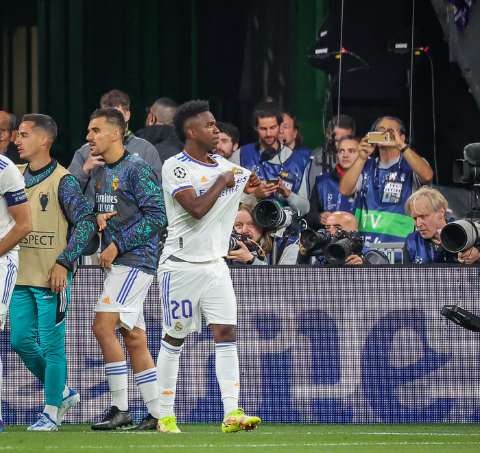 Vinicius fékk ekki Ballon d'Or verðlaunin í gær.