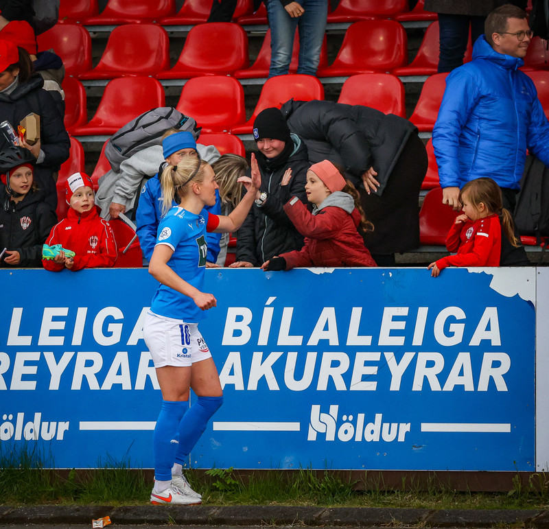 Fyrirliðinn Anna María Baldursdóttir.