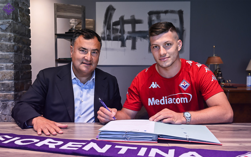 Jovic skoraði í sínum fyrsta deildarleik með Fiorentina.