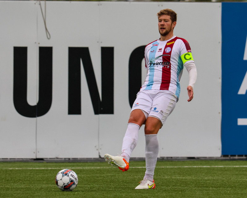 Bjarki Aðalsteinsson var öflugur með Leiknismönnum