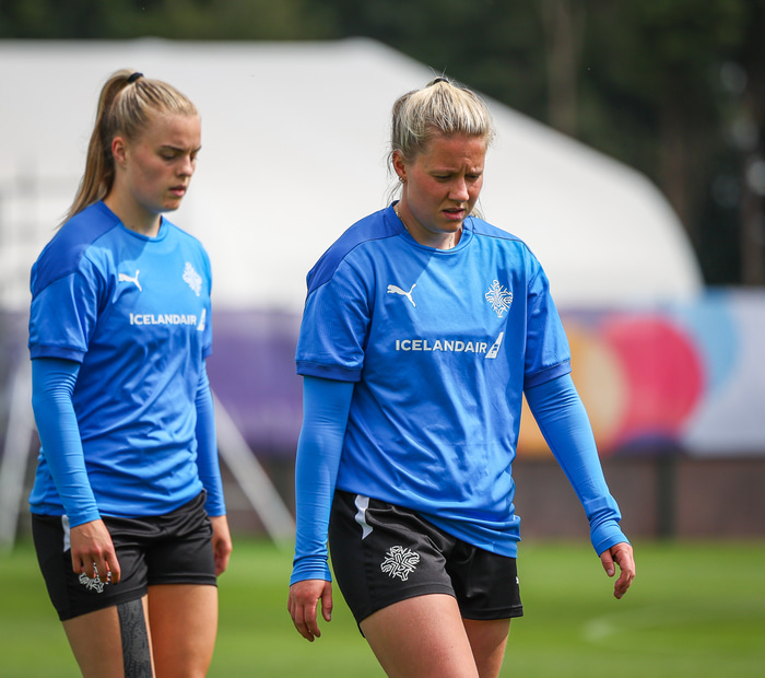 Selma Sól á landsliðsæfingu.