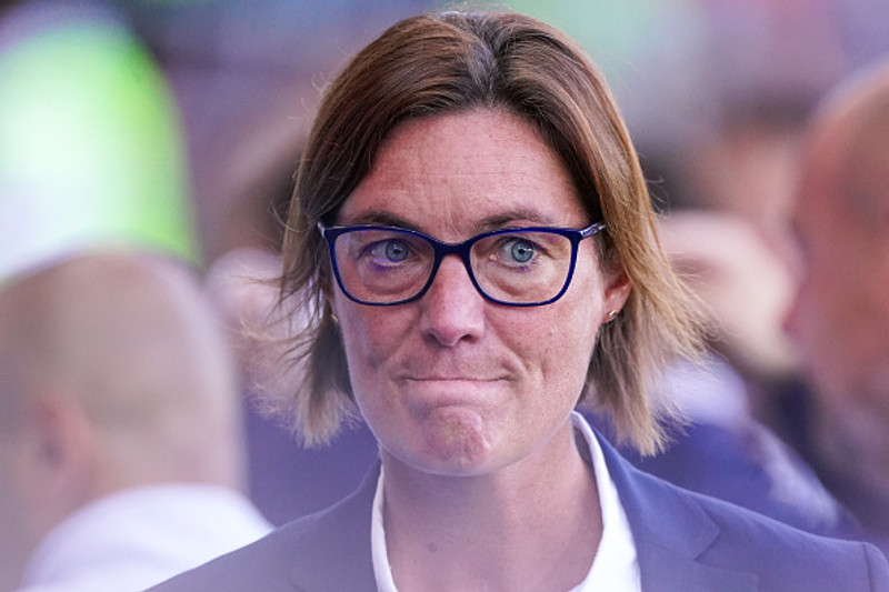 Corinne Diacre, þjálfari Frakka.