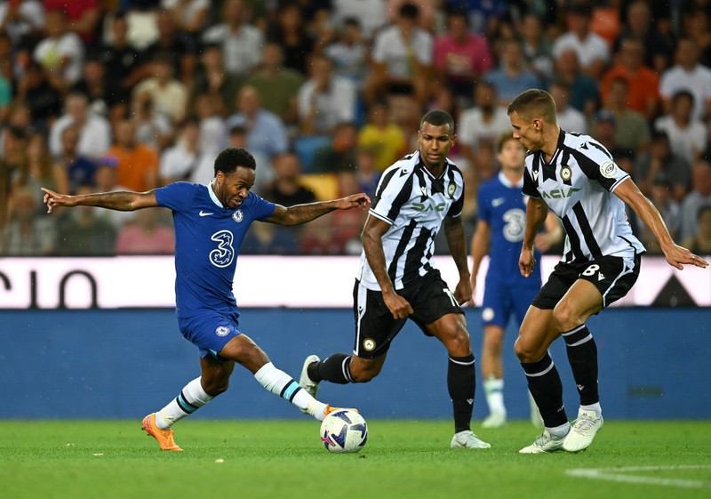 Raheem Sterling í leik með Chelsea á dögunum.