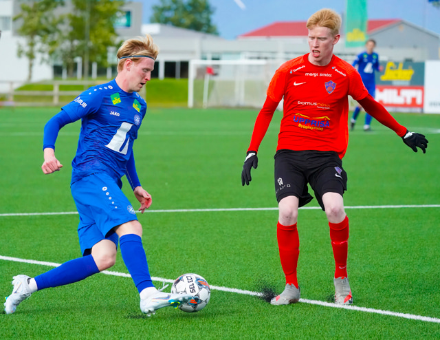 Fyrirliðinn Þröstur Mikael Jónasson.