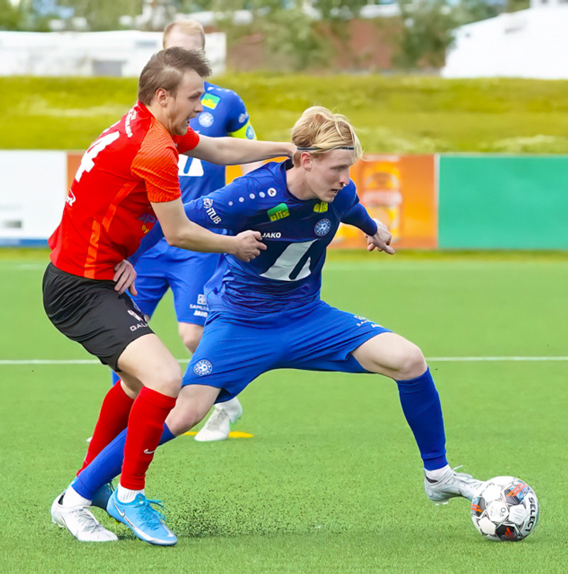 Þröstur skoraði annað mark Dalvíkur/Reynis í dag.