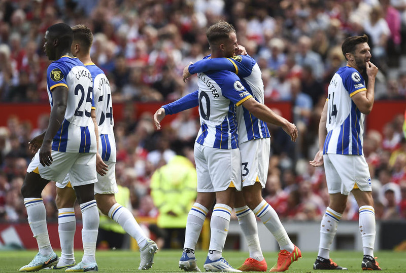 Man Utd tapaði 1-2 fyrir Brighton í ensku úrvalsdeildinni í gær.