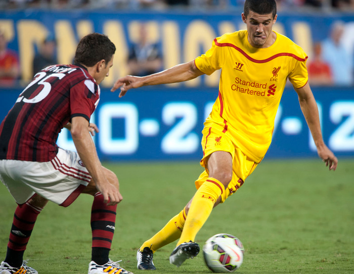 Conor Coady í leik með Liverpool
