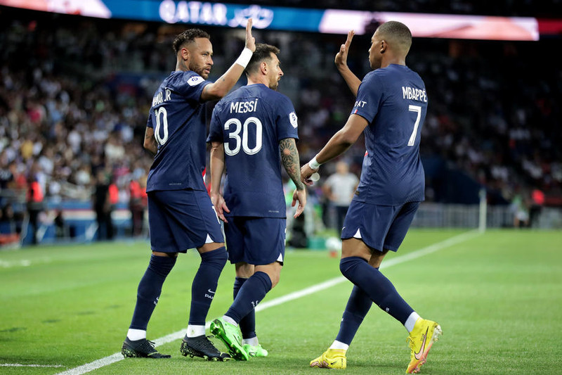 Neymar og Kylian Mbappe.