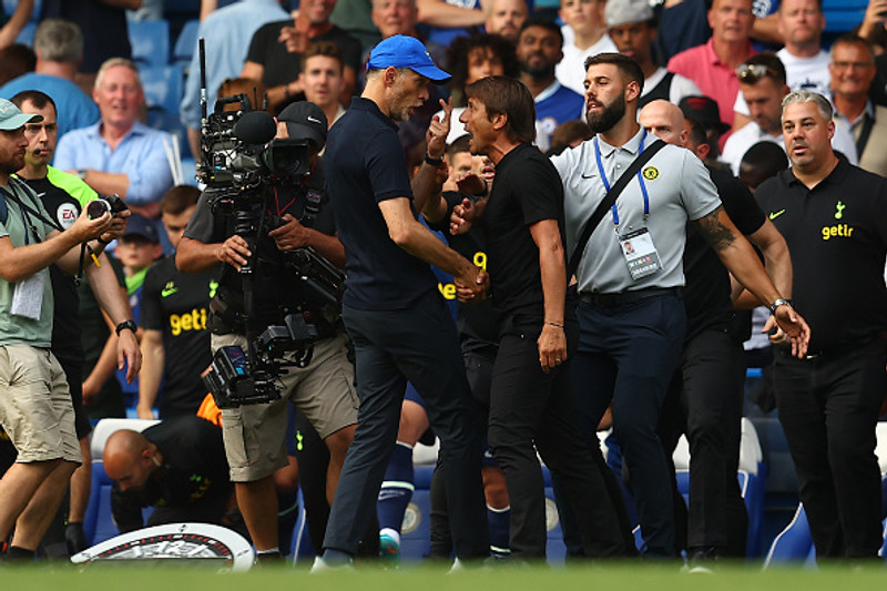 Antonio Conte og Thomas Tuchel rifust heiftarlega eftir handabandið fræga
