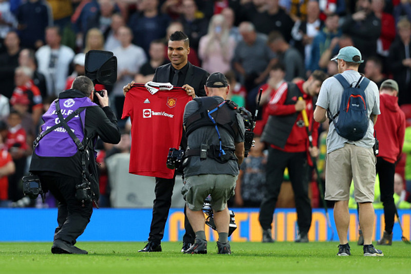 Casemiro á Old Trafford.