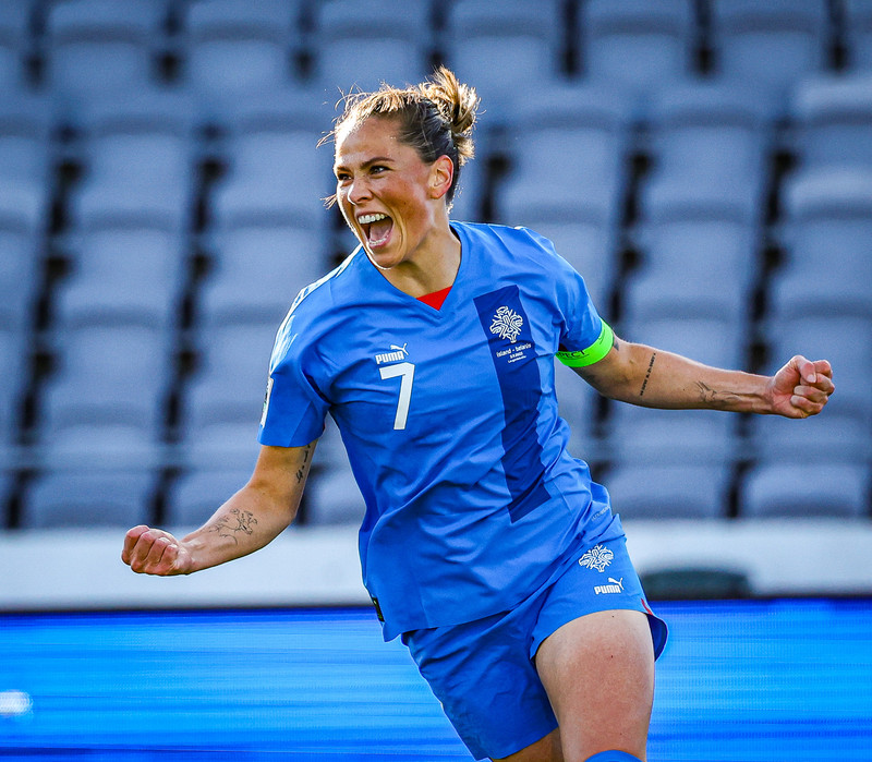 Sara Björk Gunnarsdóttir, landsliðsfyrirliði.