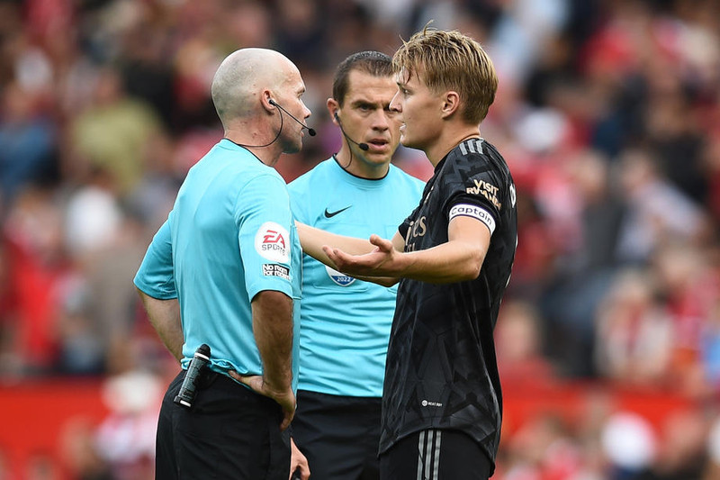 Martin Ödegaard var alls ekki sáttur við ákvörðunina