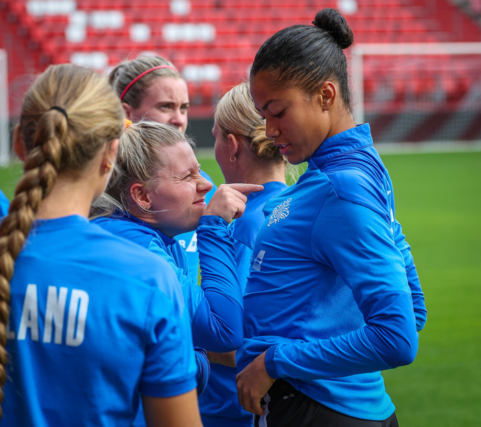 Frá æfingu í dag.