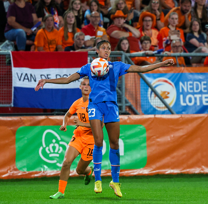 Sveindís Jane fékk dauðafæri þegar tuttugu mínútur voru eftir en hitti ekki boltann