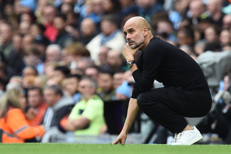Pep Guardiola, stjóri Manchester City.