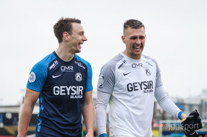 Patrik Johannesen og Sindri Kristinn Ólafsson.