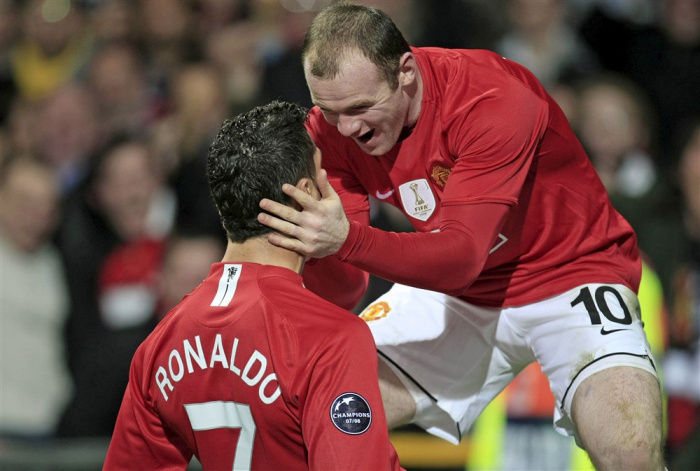 Ronaldo og Rooney léku lengi saman hjá Man Utd.