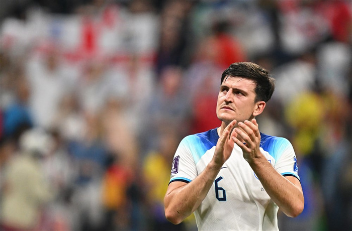 Harry Maguire fékk eina gula spjald Englendinga á mótinu