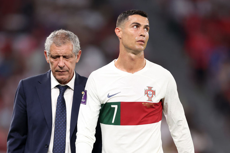 Þjálfari Portúgals ósáttur við viðbrögð Ronaldo þegar hann var tekinn af velli