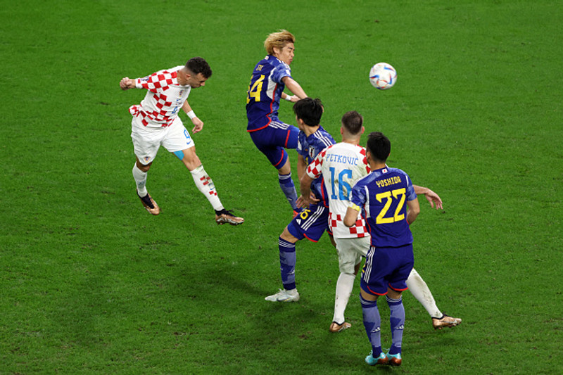 Perisic jafnaði með hörkuflottum skalla