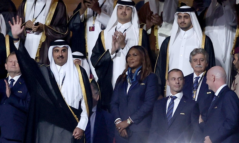 Myndir: Elon Musk, Zlatan, Pogba og Macron á úrslitaleiknum