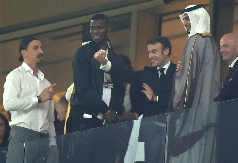 Myndir: Elon Musk, Zlatan, Pogba og Macron á úrslitaleiknum